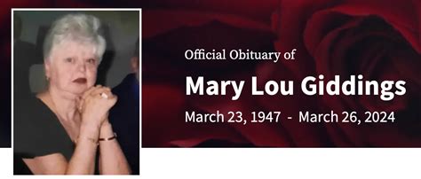 In Memory Of Mary Lou Giddings