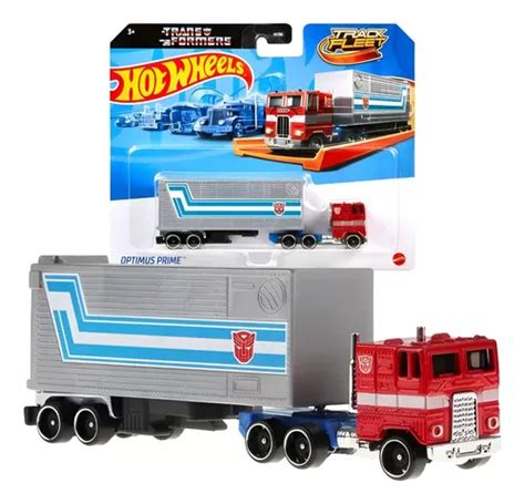 Caminh O Hot Wheels Track Fleet Optimus Prime Transformers Cor Azul Frete Gr Tis