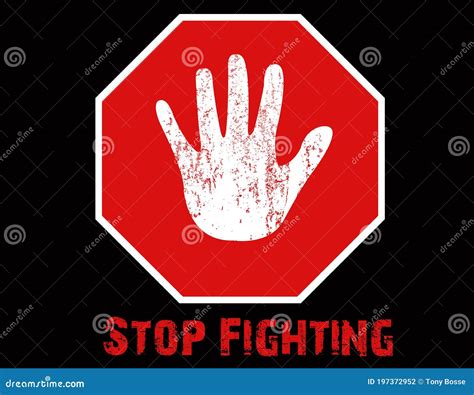 stop fighting illustration stock illustration illustration  fight