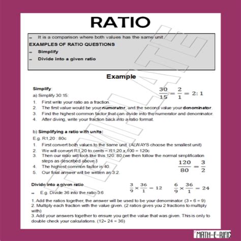 Ratioratedirect And Indirect Proportion • Teacha