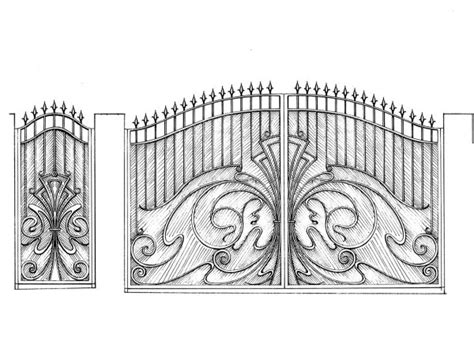 Красивые ворота рисунок карандашом (47 фото)
