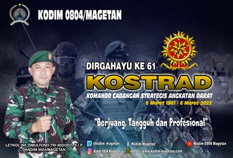 Keluarga Besar Kodim 0804 Magetan Mengucapkan Dirgahayu Ke 61 Kostrad