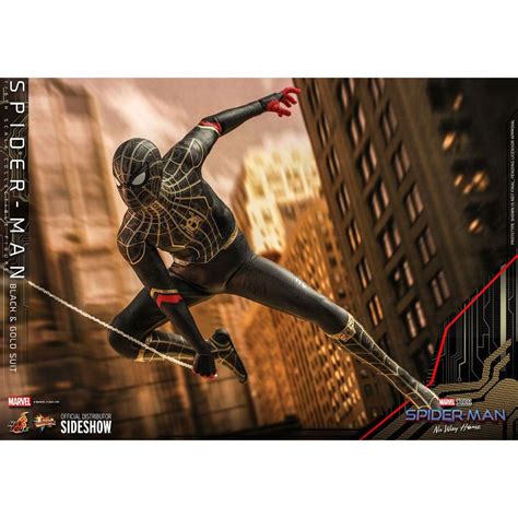 Hot Toys Marvel S Spider Man No Way Home Figurine Movie Masterpiece Spider Man Black