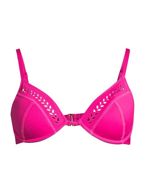Buy GIGI C Alice Laser Cut Bikini Top Fuchsia At 25 Off Editorialist