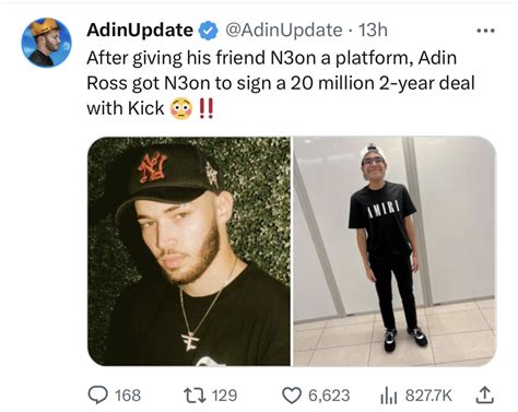 Who is N3on? Adin Ross gets fellow streamer and friend to sign $20M ...