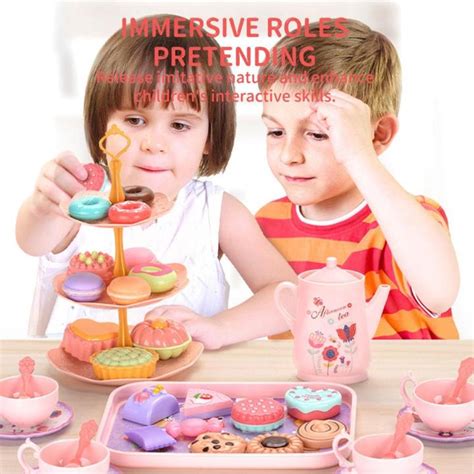 Play House Kitchen Afternoon Tea Game Diy Pretend Role Cake Tea