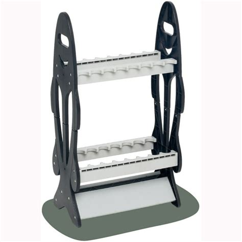 Wealers 16 Pole Horizontal Fishing Rod Holder Equipment Rack For Garage