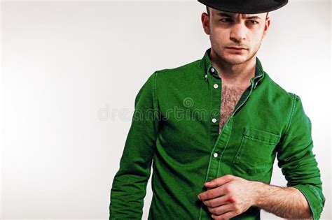 Boy With Naked Hairy Chest On White Background Stock Photo Image Of Model Hairy