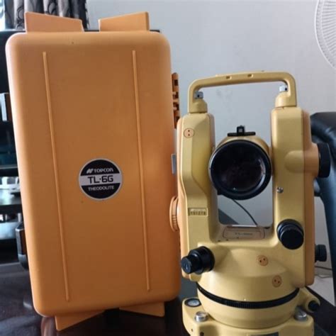 Jual Theodolite Manual Topcon TL 6G Lengkap Tripod Dan Rambu Ukur 5m