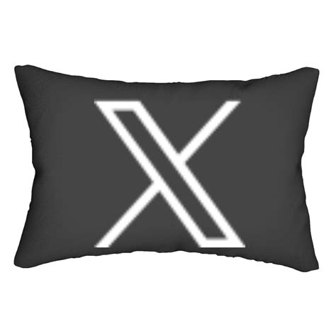 Black Lumbar Pillows New Logo 2023 Twitter X Elon Musk X Lumbar