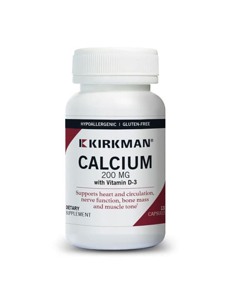 Calcium 200 mg Capsules Bio-Max Series - Hypoallergenic | Kirkman Labs
