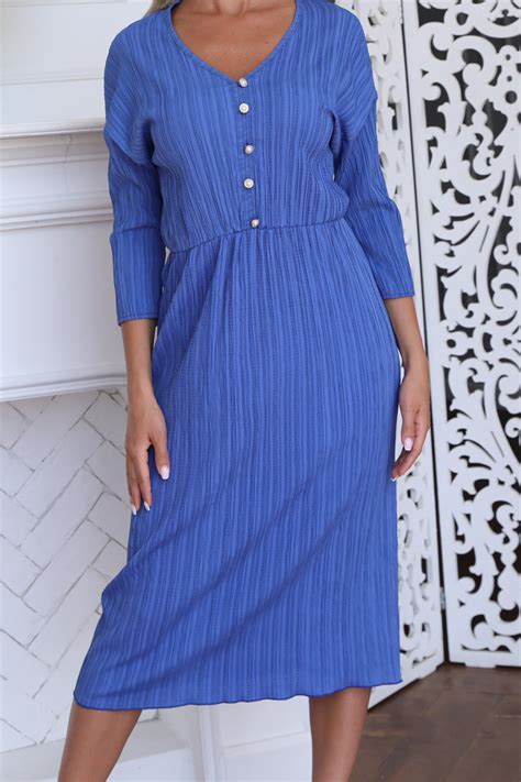 Платье синего цвета купить в интернет-магазине для женщин Самая МоднаЯ