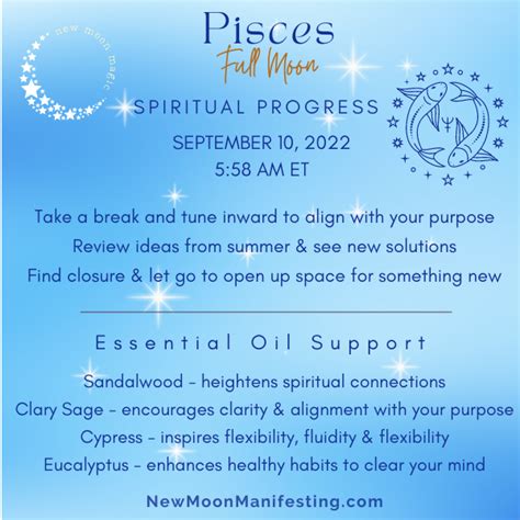 Spiritual Progress - Pisces Full Moon - New Moon Manifesting