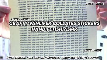 Crafty Vanlifer Collates Stickers Hand Fetish Asmr Xvideos