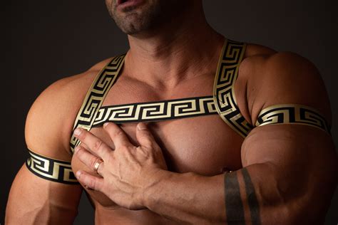 Greek Style Harness Elastic Shoulder Elastic Harness Gay Outfit Lgbt Pride Gay Pride Men Body