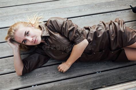 Blonde Lying On Wooden Floor Walk Rest Stock Photo Image Of Annapolis Harbor