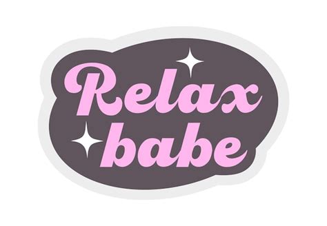 Relax Babe Comics Habla De La Burbuja Vector Premium