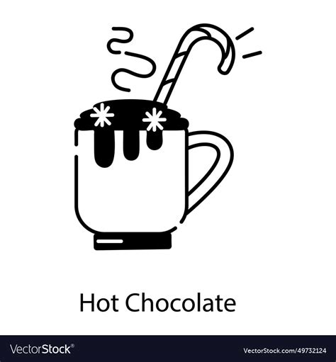 Get This Trendy Linear Icon Of Hot Chocolate Cup Vector Image