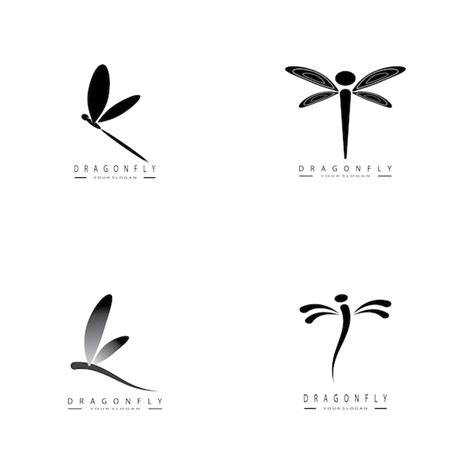 Premium Vector Dragonfly Logo Vector Icon Illustration Design Template