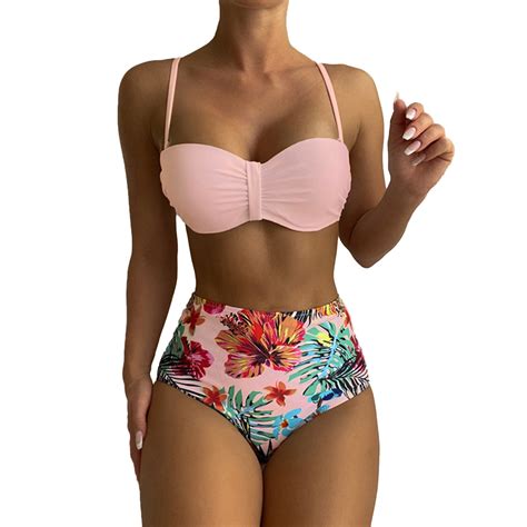 Yotmkgdo Bathing Suit For Women Bottoms Womens Bikini Sets Two Piece Swimsuits Floral Print