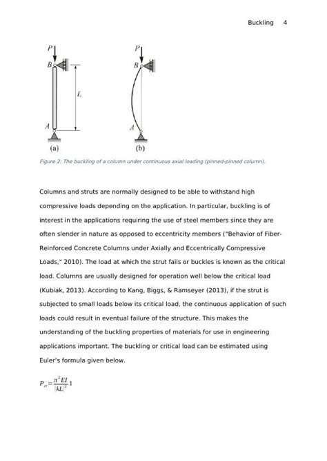 Lab Report To Study The Buckling Of Struts