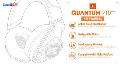 Jbl Quantum 910 หูฟังเกมมิ่ง ไร้สาย 24ghz แบตเตอรี่ 40ชั่วโมง