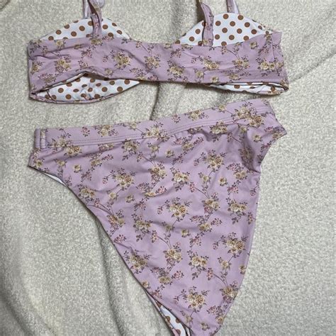Dippin Daisy S Women S Pink And White Bikini And Tankini Bottoms Depop
