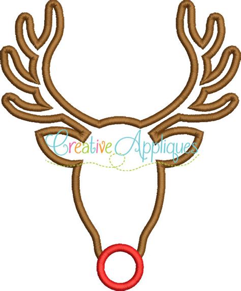 Rudolph Silhouette Applique 4 Sizes Products Swak Embroidery