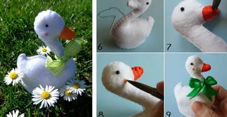 Уточка из фетра. Выкройка и мастер-класс