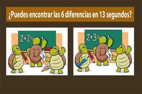 Encuentra Las Diferencias ¿puedes Encontrar Las 6 Diferencias En 13