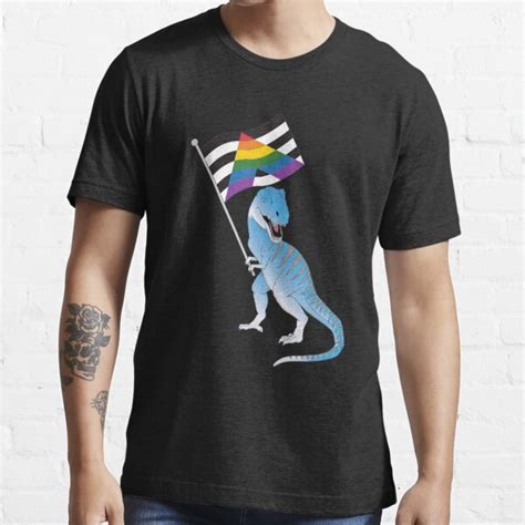 Straight Ally Flag Dinosaur Trex Gay Pride Lgbtqia Nonbinary T Shirt For Sale By Tolivia