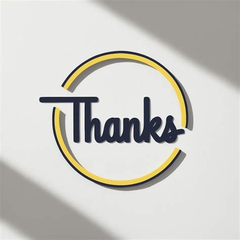 Modern Thanks Logo With Creative Typography Premium Ai Generated Image
