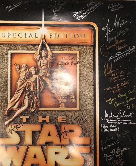 Lot Detail Star Wars Impressive Cast Signed Trilogy Poster W Ford