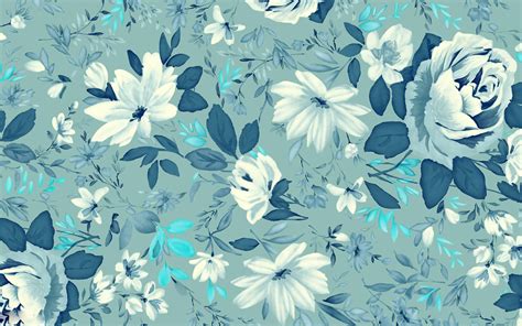 Blue Floral Wallpapers Floral Patterns Freecreatives