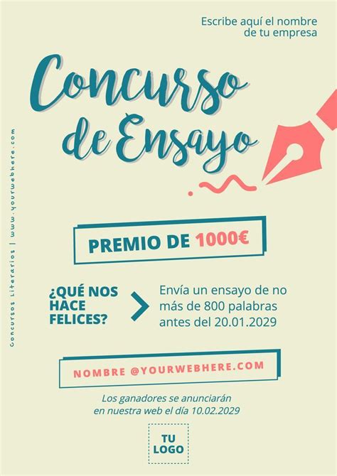 Pin En Carteles De Concursos Literarios