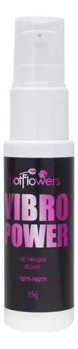 Vibro Power Gel Beijável Efeito Vibrador g Hot Flowers Sabor Tutti Frutti Parcelamento sem juros