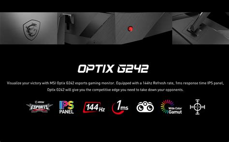 MSI Optix G242 24 Inch (60.96 Cm) 1920 X 1080 Pixels, IPS Gaming LCD ...