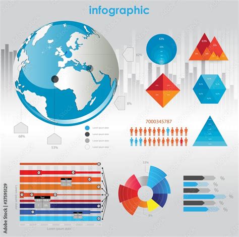 Infographic Vector Graphs And Elements Vector Illustration Stock Vector Adobe Stock