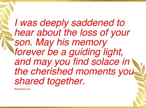 50+ Messages and Wishes to Express Sympathy for the Loss of a Son ...
