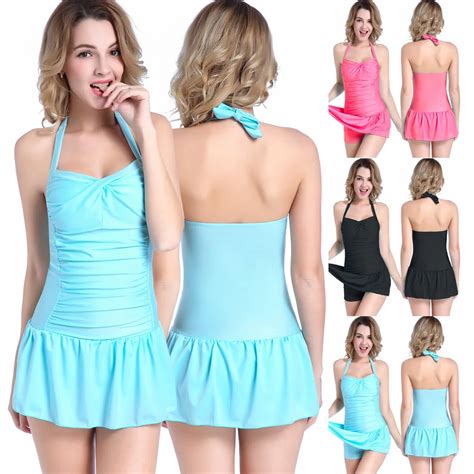 Asian Korean Version Of The Skirt Style One Piece Sexy Swimsuit Hot Spring Women S Small Chest