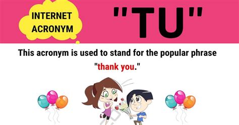 Tu Meaning What Does The Popular Acronym Tu Mean • 7esl