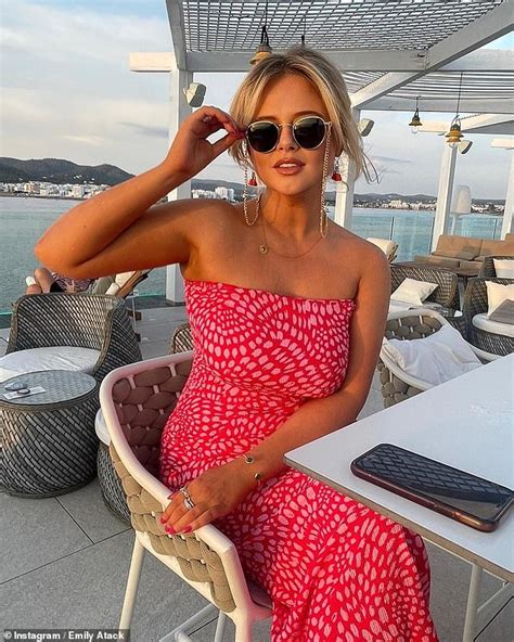 Emily Atack Flaunts Her Eye Popping Curves In A Skimpy Orange Bikini In Ibiza Daily Mail Online
