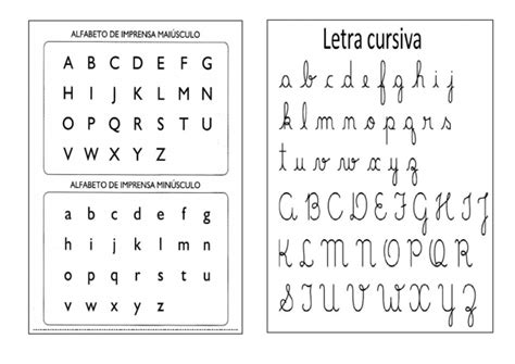 Letra De Forma E Cursiva - Alfabeto Letra de Forma e Cursiva | PDF