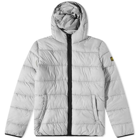 Barbour Mens International Bobber Quilt Jacket In Silver Ice Barbour