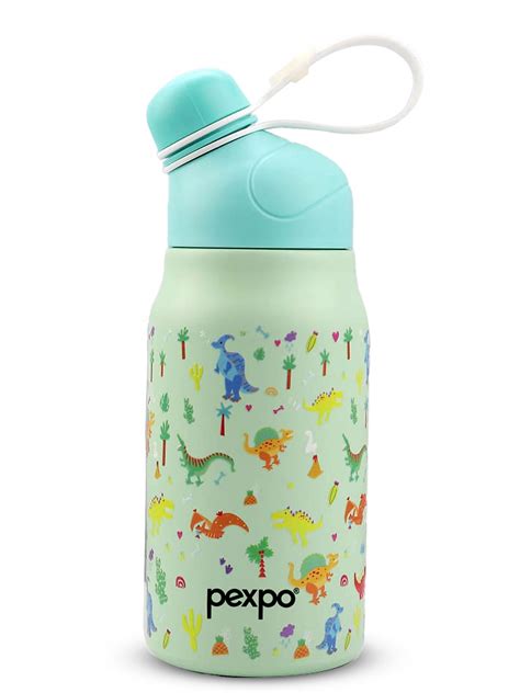 Buy Pexpo Piano Green Thermosteel Double Wall Hot And Cold Dinasour Flask Water Bottle Ml