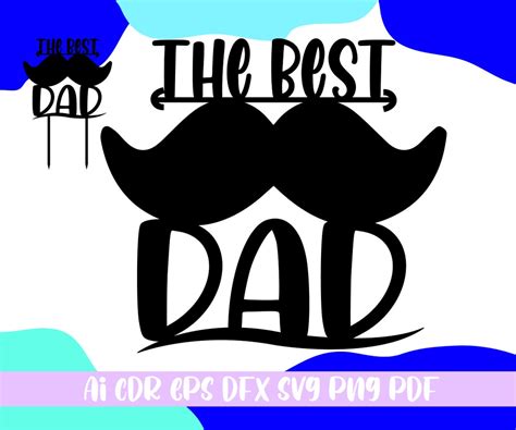 Feliz Día Del Padre Cake Topper Svg Pastel Del Padre Topper Svg