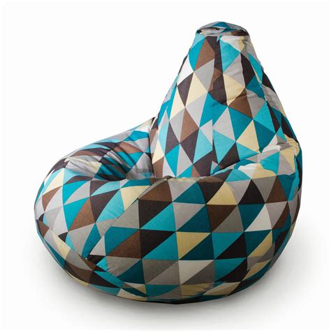 Мягкое кресло-мешок Mypuff bbb_248 XXXXL Комфорт, большой хлопок, ромб ...