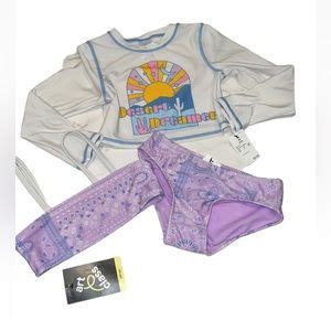 Art Class Swim Nwt Girls Pc Art Class Lavender Desert Dreamer Swimwear Rash Gaurd Bikini Xs