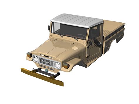 🚗 Toyota Lc Fj45 Bandeirante Pick Up Truck 3d Print Rc Body Stl File 3d