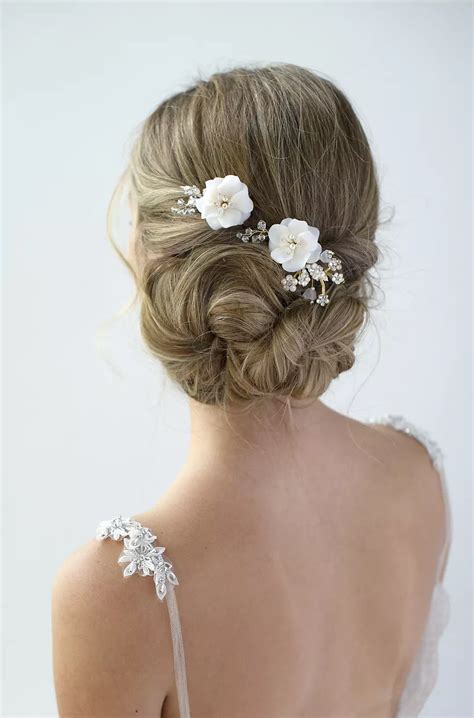 Purity Blossom Hair Combs Set Davids Bridal
